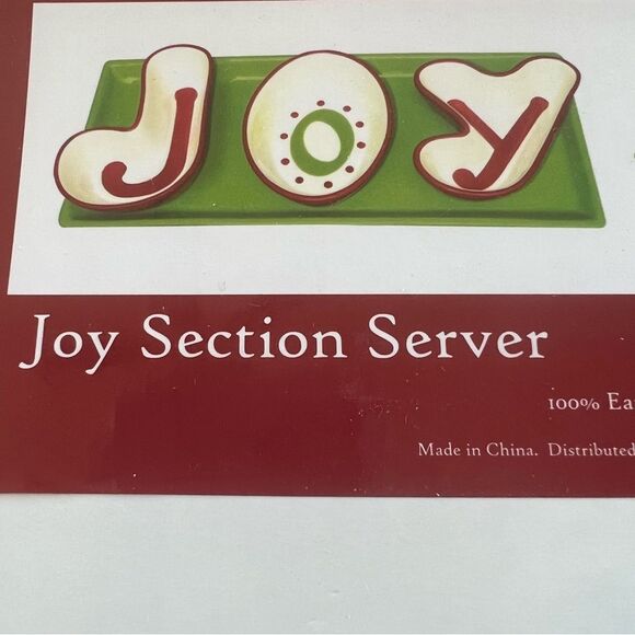 Living Quarters JOY Holiday Serving Dish Bowls Platter - Picture 8 of 11